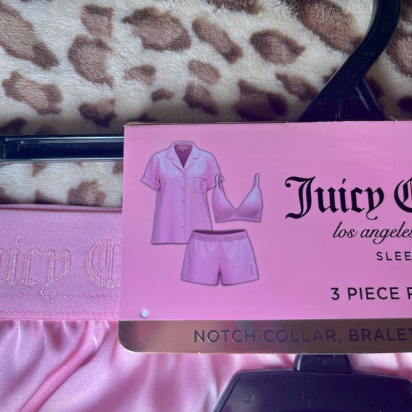 Juicy Couture Pink Silk Rhinestone Pajama Set - Picture 12 of 12